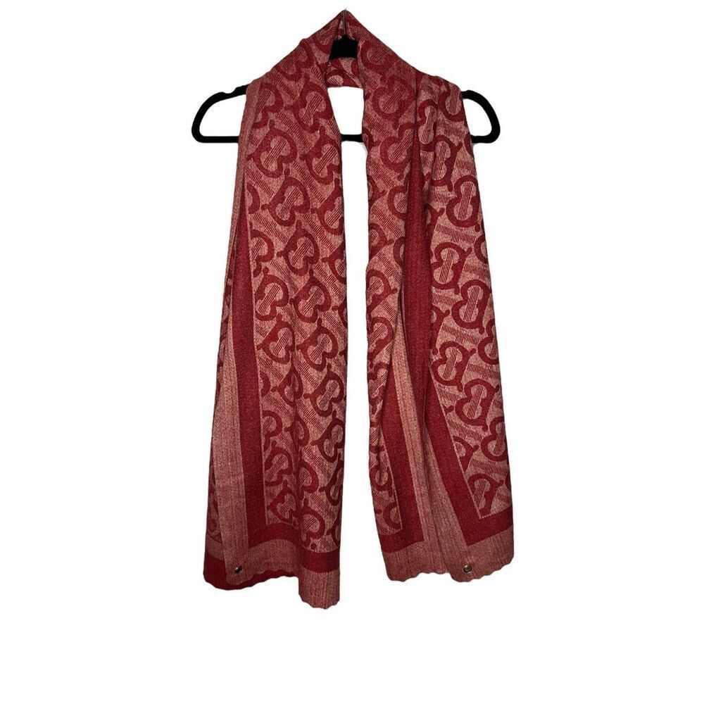 Cashmere Scarf Burgundy All Over Print Wrap‎